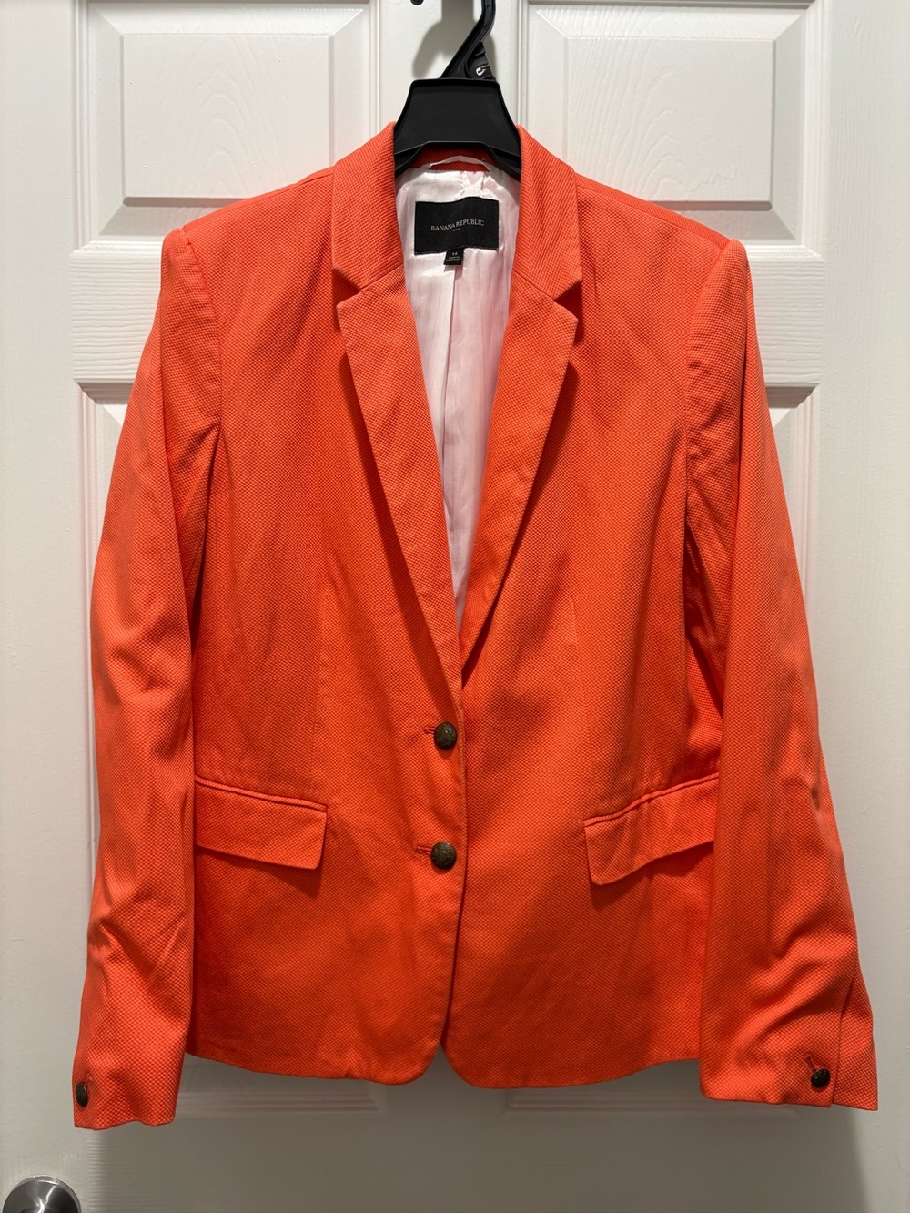 Banana Republic Bright Orange Women's Two-Button Blazer